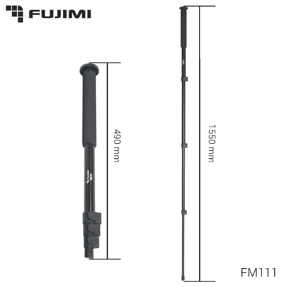 Fujimi FM111 Pro Series Алюминиевый монопод 1550мм. Фото N3