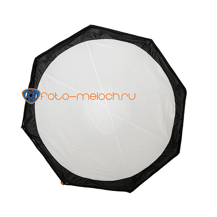Октобокс портретная тарелка-октобокс Impulsar 60W Kit для накамерных вспышек, белый. Фото N10