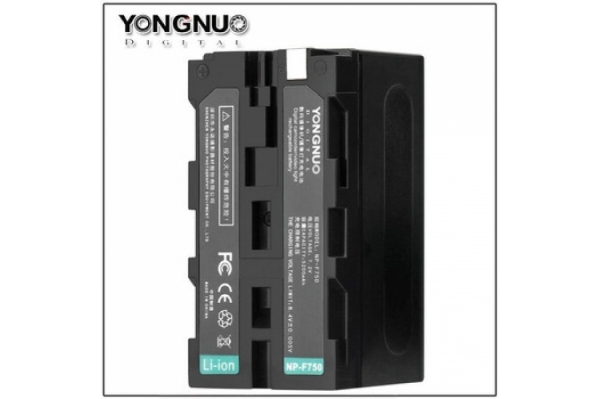 Аккумулятор Yongnuo NP-F750 5200mAh для LED света