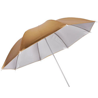 Двусторонний зонт Fujimi FJU564-33 золотистый/белый отражающий, диаметр 83 см.