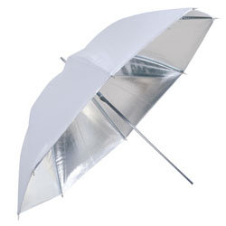 Двусторонний зонт Fujimi FJU567-33, белый/серебристый, диаметр 83 см.
