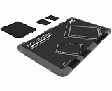 Компактный защитный футляр для флеш карт (4x MicroSD и 2x SD) черный