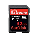 Карта памяти  SanDisk Extreme 32Гб Secure Digital 45 Мб/с