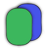 Складной фон хромакей Chromakey 100 х 150 см 2 в 1 синий-зеленый