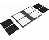 Компактный защитный футляр для флеш карт (4x SD card) черный 