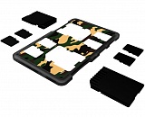 Компактный защитный футляр для флеш карт (4x MicroSD и 2x SD) хаки