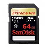 Карта памяти SanDisk Extreme Pro 64 Гб Secure Digital 95 Мб/с